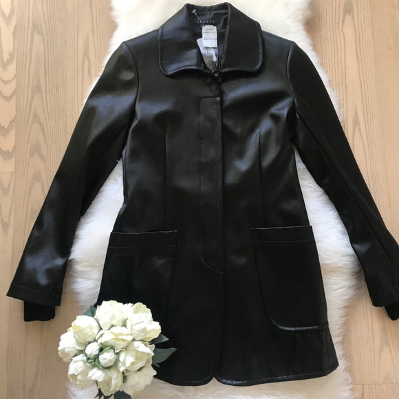 Theory Jackets & Blazers - Theory NWT Panyia Slick Black Trench Coat SOLD OUT